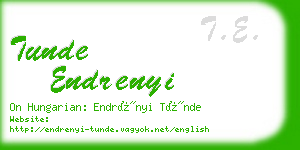 tunde endrenyi business card